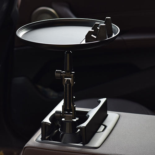 2026 New Arrival Carclean Adjustable Size Car Cup Mobile Phone Holder with Removable Dinner Plate -