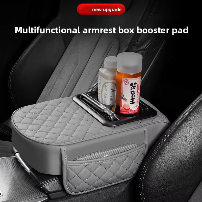 CarClean Universal Multi-functio<i></i>nal Car Armrest Box - Heightening Pad with Cup Holder Storage